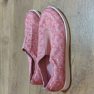 Spenco Women's Santa Maria Canvas Sneaker Pink Floral 10D (wide)